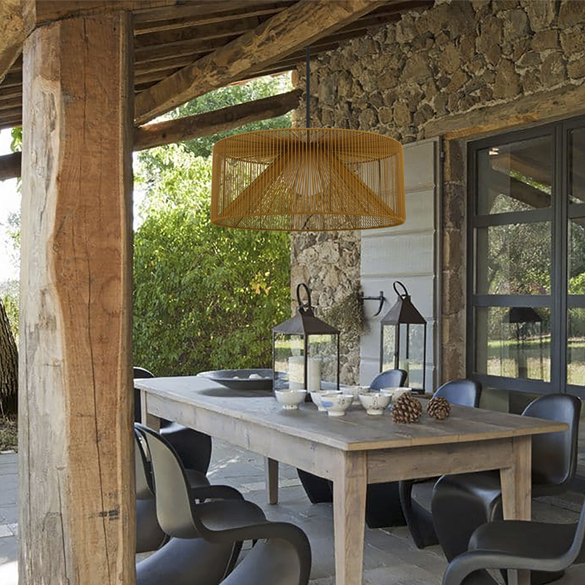 Key West LED 30 inch Sand Black Outdoor Pendant